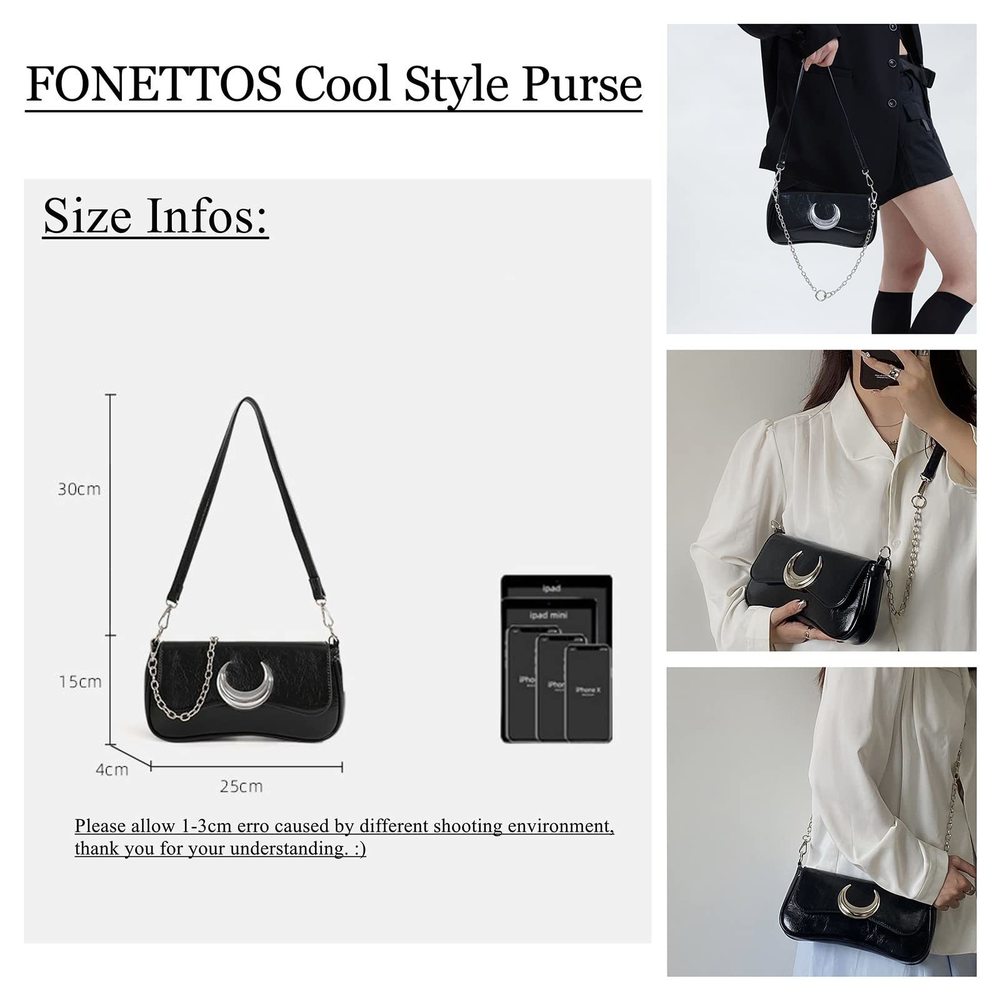 Trendy Shoulder Bags, 90S Fashion Handbag Girls Chic Style Crossbody :'D - Picture 2 of 8